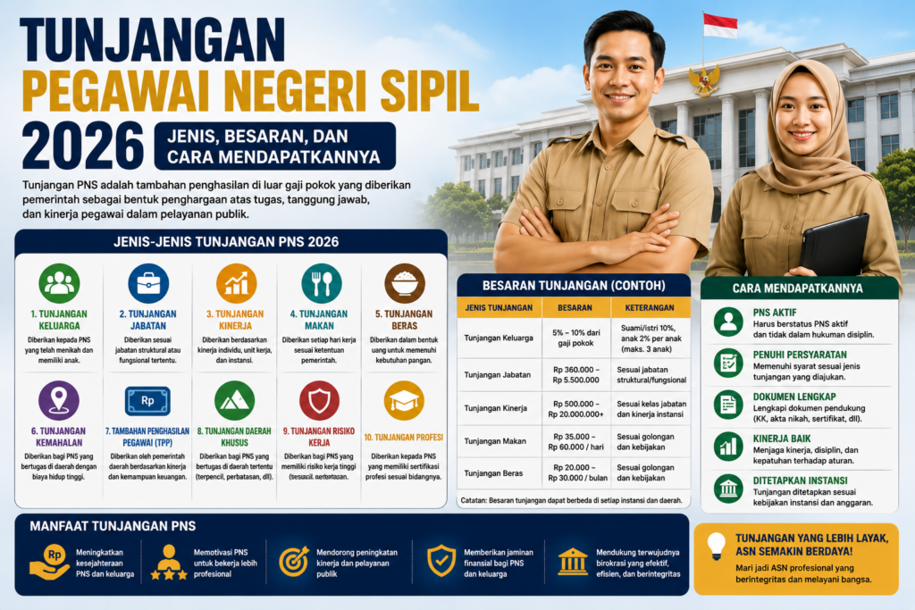 Tunjangan Pegawai Negeri Sipil 2026: Jenis, Besaran, dan Cara Mendapatkannya