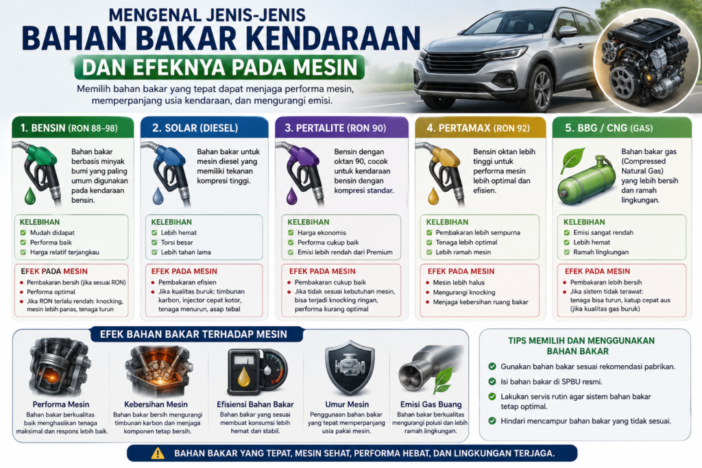 Mengenal Jenis-Jenis Bahan Bakar Kendaraan dan Efeknya pada Mesin