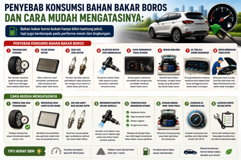 Penyebab Konsumsi Bahan Bakar Boros dan Cara Mudah Mengatasinya