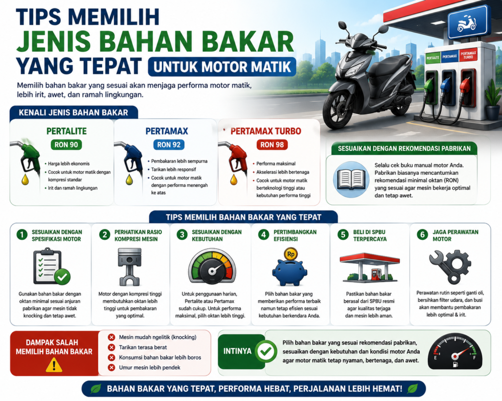 Tips Memilih Jenis Bahan Bakar yang Tepat untuk Motor Matik,