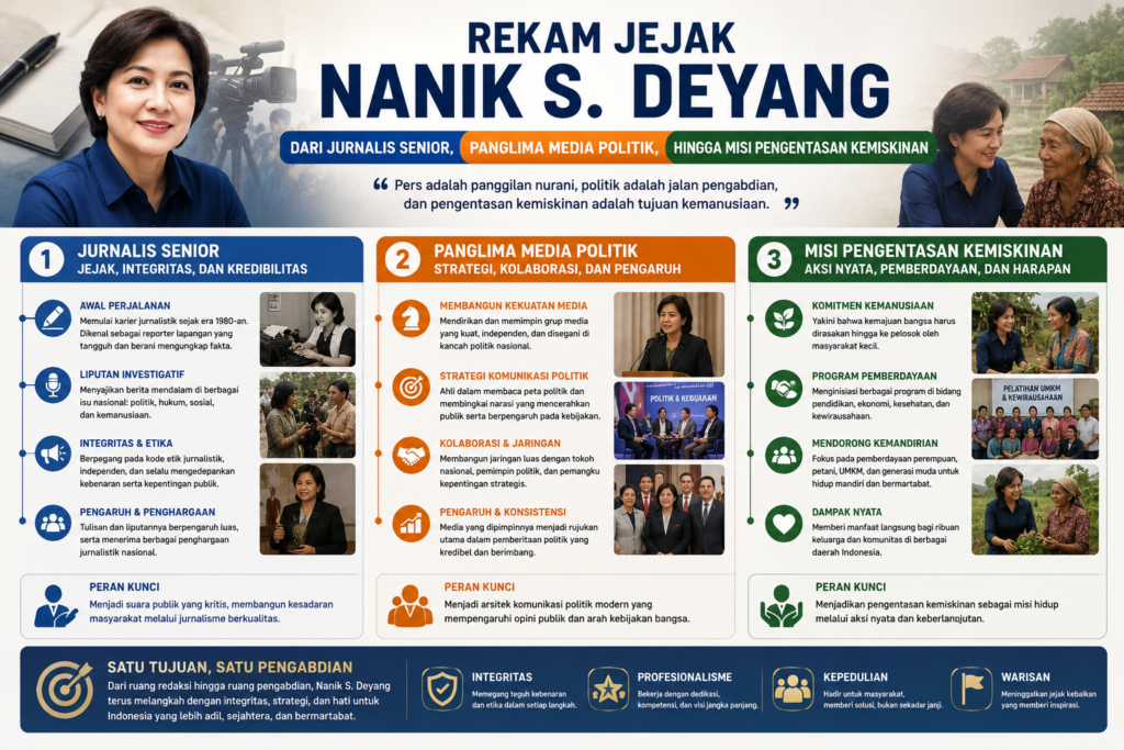 Rekam Jejak Nanik S. Deyang: Dari Jurnalis Senior, Panglima Media Politik, hingga Misi Pengentasan Kemiskinan