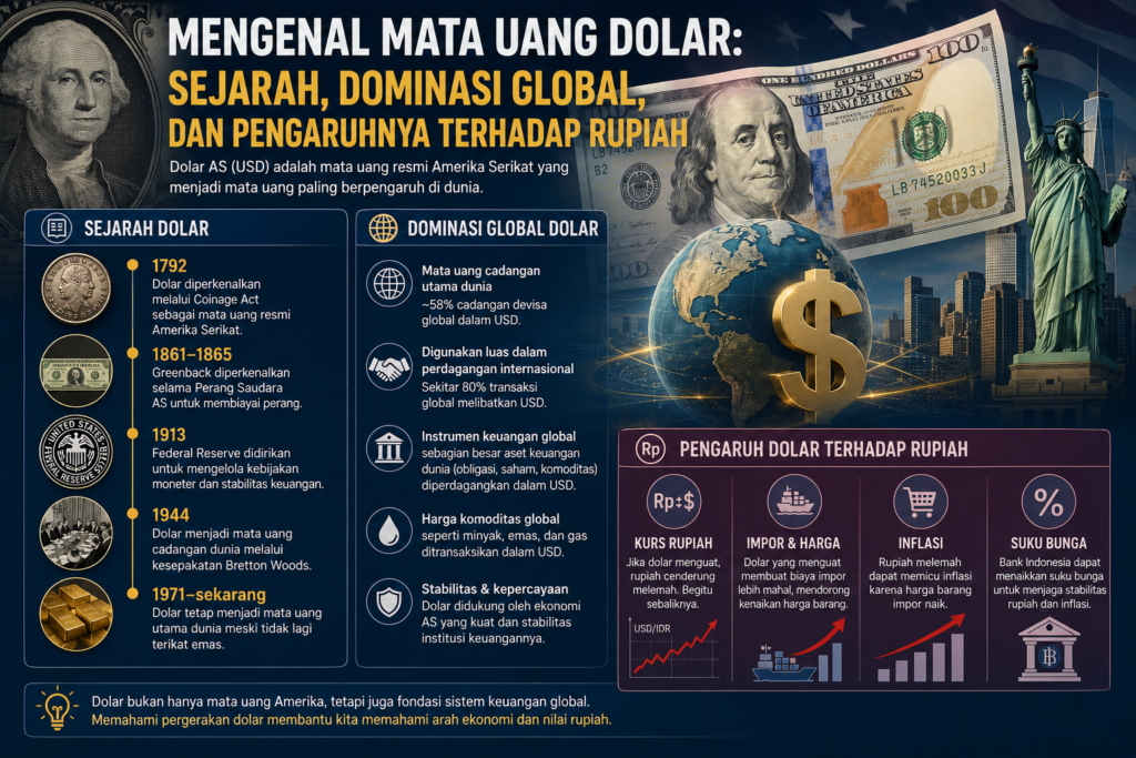 Mengenal Mata Uang Dolar: Sejarah, Dominasi Global, dan Pengaruhnya terhadap Rupiah