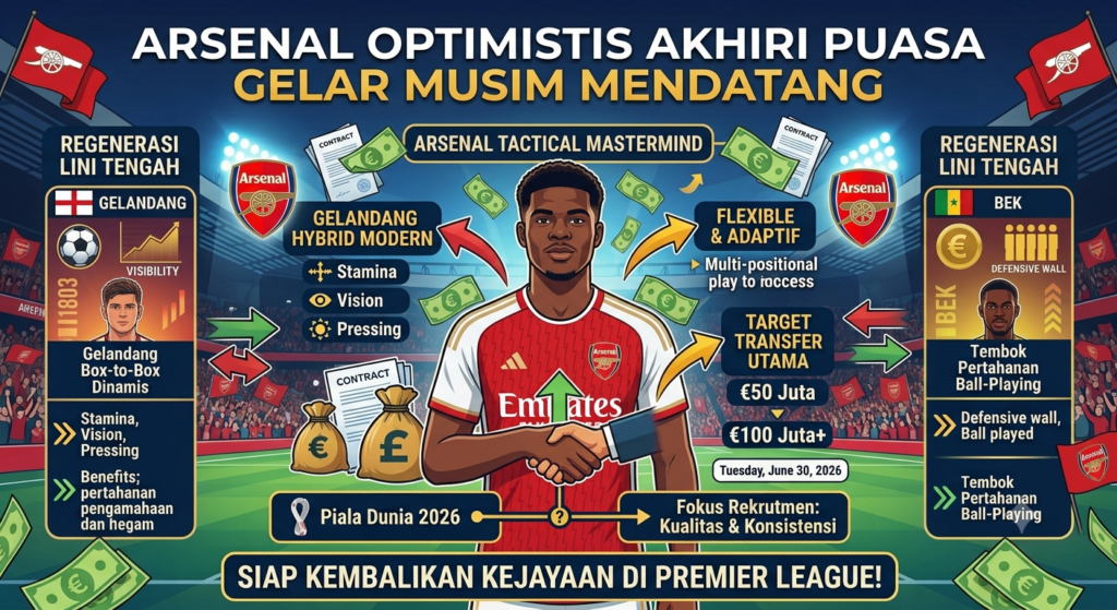 Arsenal Optimistis Akhiri Puasa Gelar Musim Mendatang