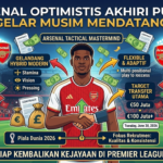 Arsenal Optimistis Akhiri Puasa Gelar Musim Mendatang