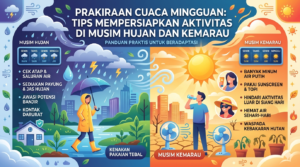Prakiraan Cuaca Mingguan: Tips Mempersiapkan Aktivitas di Musim Hujan dan Kemarau