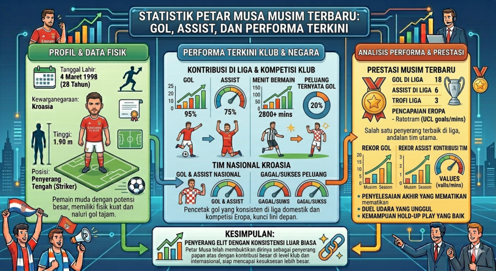 Statistik Petar Musa Musim Terbaru: Gol, Assist, dan Performa Terkini