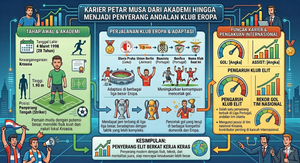 Karier Petar Musa dari Akademi hingga Menjadi Penyerang Andalan Klub Eropa