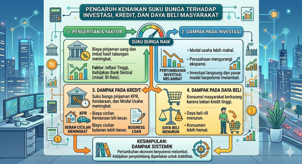 Pengaruh Kenaikan Suku Bunga terhadap Investasi, Kredit, dan Daya Beli Masyarakat