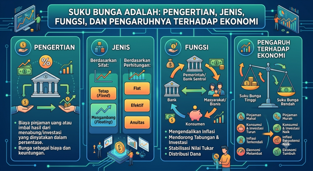 Suku Bunga Adalah: Pengertian, Jenis, Fungsi, dan Pengaruhnya terhadap Ekonomi