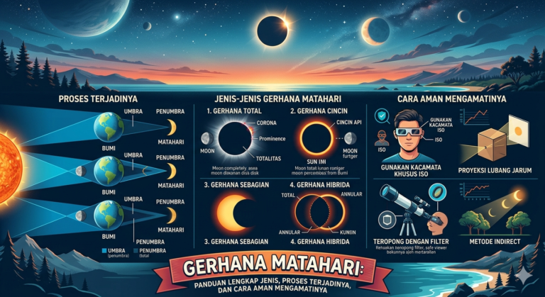 Gerhana Matahari: Panduan Lengkap Jenis, Proses Terjadinya, dan Cara Aman Mengamatinya