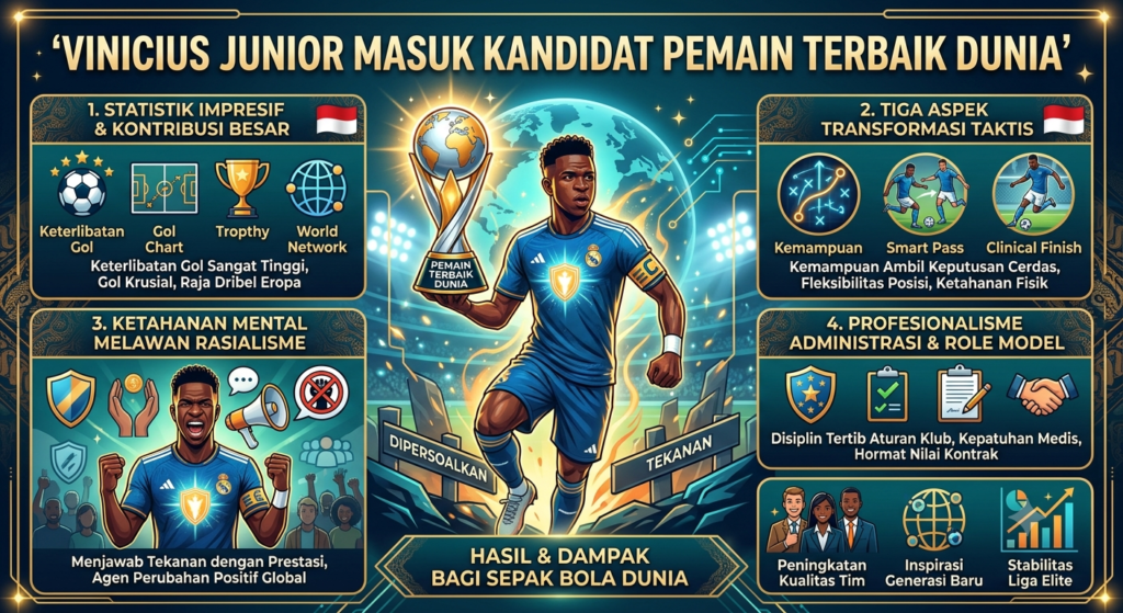 Vinicius Junior Masuk Kandidat Pemain Terbaik Dunia