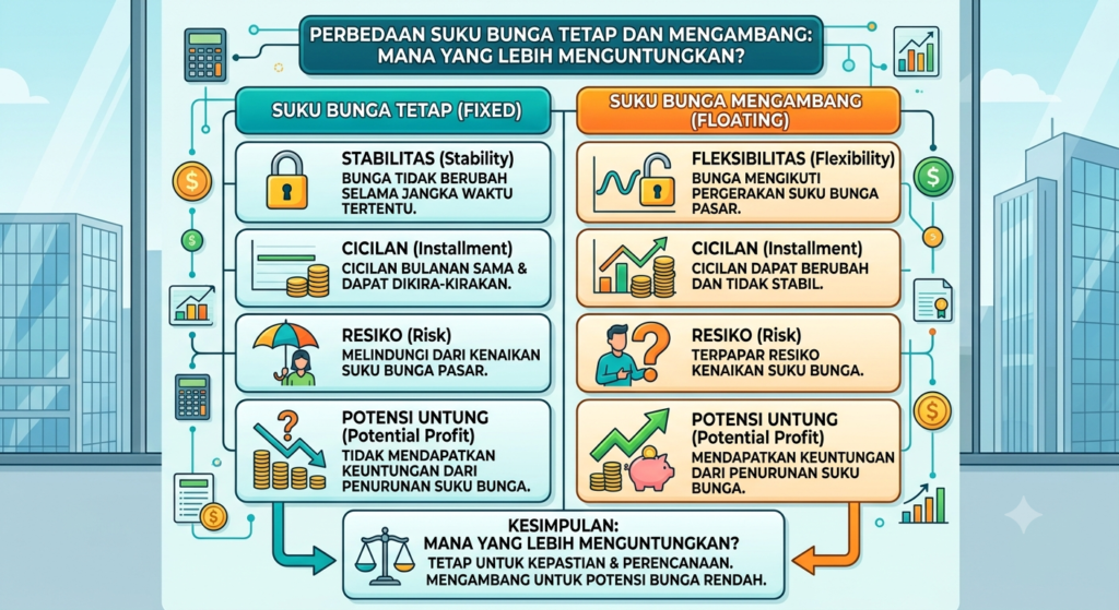 Perbedaan Suku Bunga Tetap dan Mengambang: Mana yang Lebih Menguntungkan?
