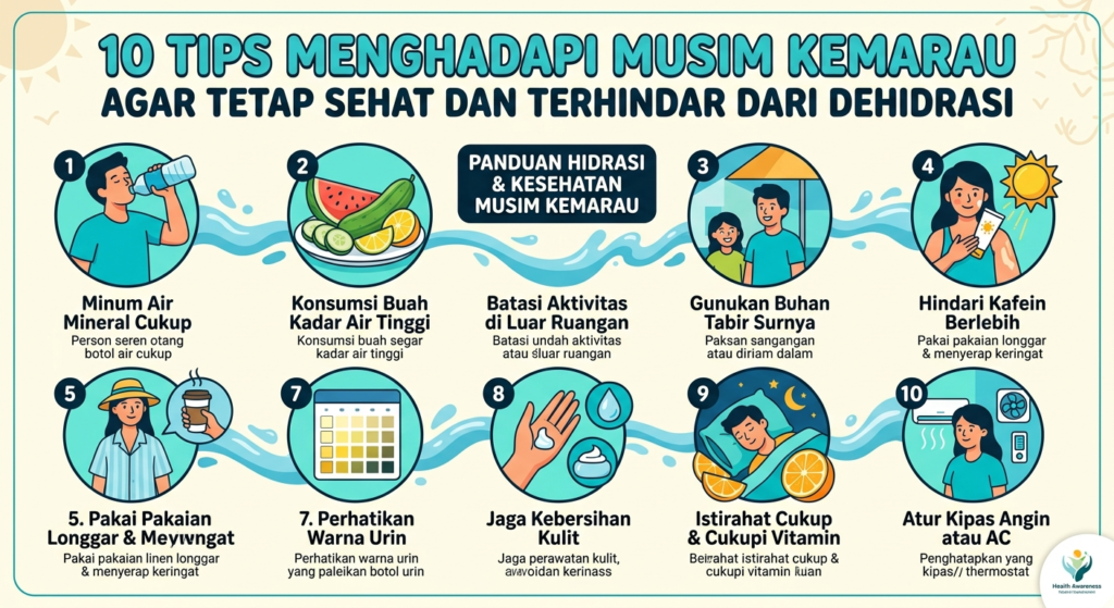 10 Tips Menghadapi Musim Kemarau agar Tetap Sehat dan Terhindar dari Dehidrasi