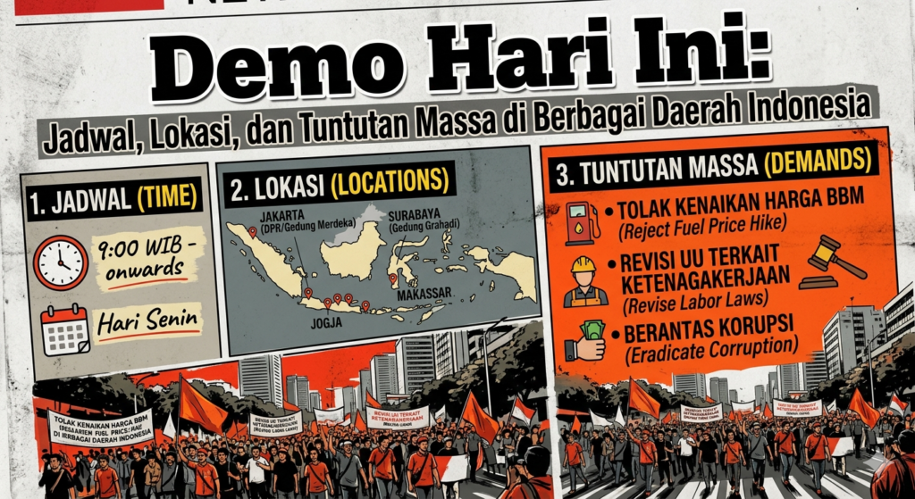 Demo Hari Ini: Jadwal, Lokasi, dan Tuntutan Massa di Berbagai Daerah Indonesia