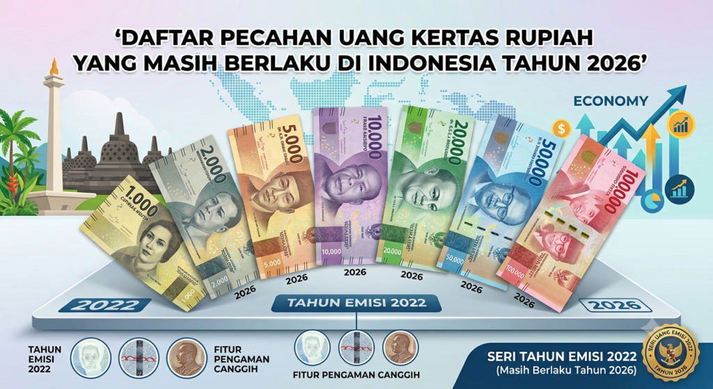 Daftar Pecahan Uang Kertas Rupiah yang Masih Berlaku di Indonesia Tahun 2026