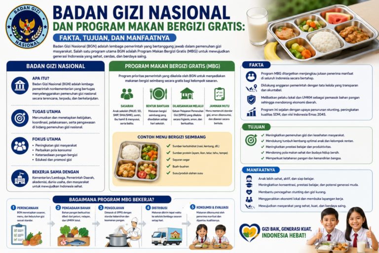 Badan Gizi Nasional dan Program Makan Bergizi Gratis: Fakta, Tujuan, dan Manfaatnya