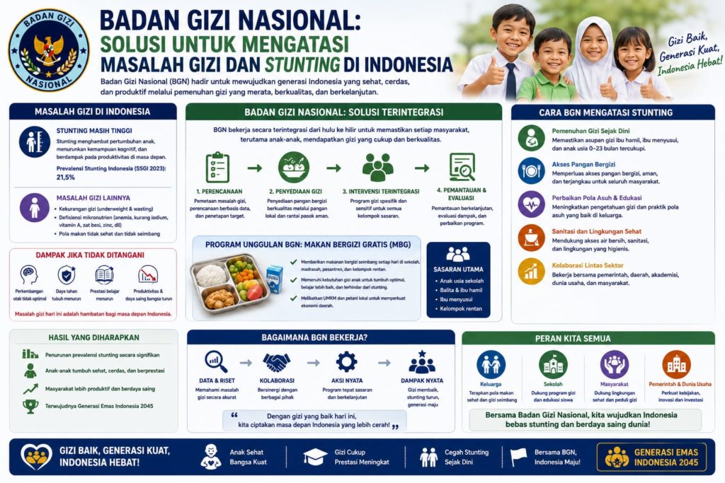 Badan Gizi Nasional: Solusi untuk Mengatasi Masalah Gizi dan Stunting di Indonesia