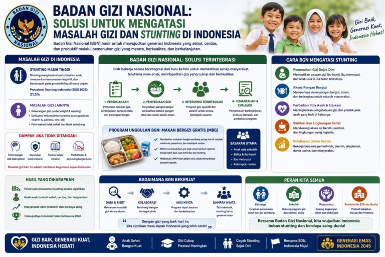 Badan Gizi Nasional: Solusi untuk Mengatasi Masalah Gizi dan Stunting di Indonesia