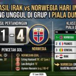 Hasil Irak vs Norwegia Hari Ini: Siapa yang Unggul di Grup I Piala Dunia 2026?