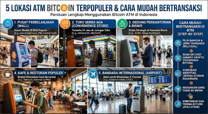 5 Lokasi ATM Bitcoin Terpopuler dan Cara Mudah Bertransaksi di Sana