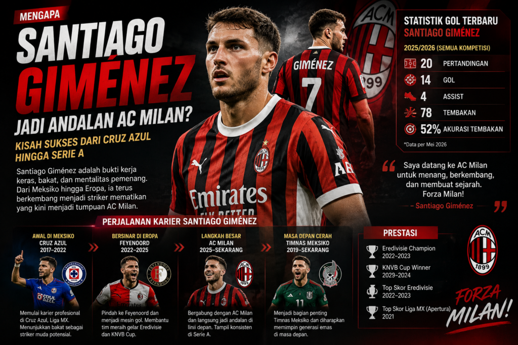 Mengapa Santiago Giménez Jadi Andalan AC Milan? Kisah Sukses dari Cruz Azul hingga Serie A
