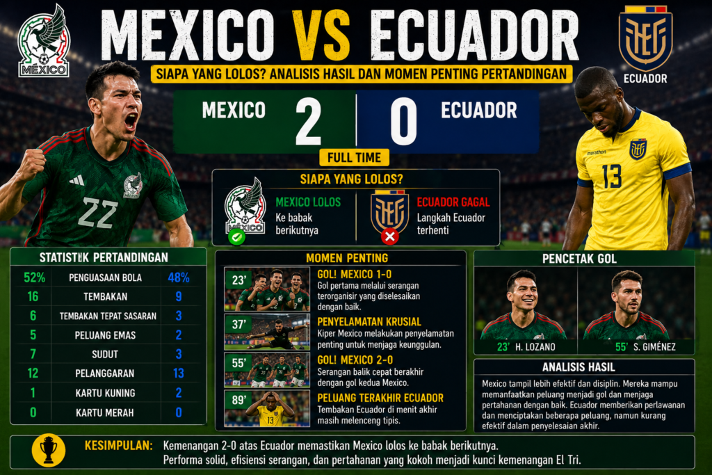 Mexico vs Ecuador: Siapa yang Lolos? Analisis Hasil dan Momen Penting Pertandingan