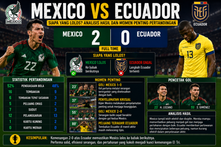 Mexico vs Ecuador: Siapa yang Lolos? Analisis Hasil dan Momen Penting Pertandingan