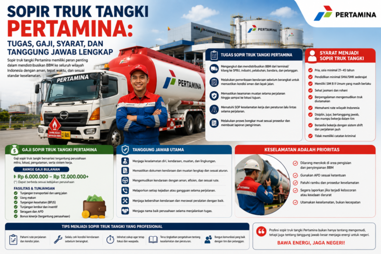 Sopir Truk Tangki Pertamina: Tugas, Gaji, Syarat, dan Tanggung Jawab Lengkap
