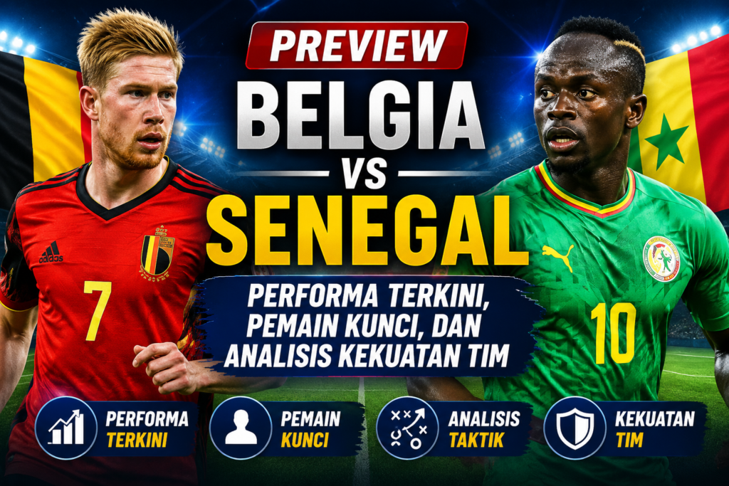 Preview Belgia vs Senegal: Performa Terkini, Pemain Kunci, dan Analisis Kekuatan Tim