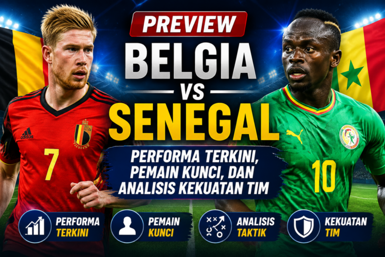 Preview Belgia vs Senegal: Performa Terkini, Pemain Kunci, dan Analisis Kekuatan Tim