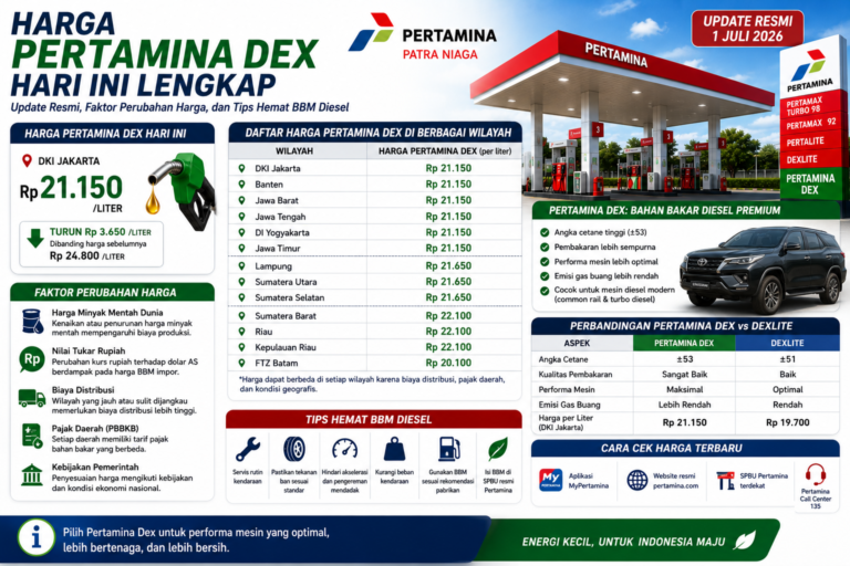 Harga Pertamina Dex Hari Ini Lengkap: Update Resmi, Faktor Perubahan Harga, dan Tips Hemat BBM Diesel