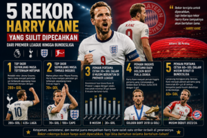 5 Rekor Harry Kane yang Sulit Dipecahkan, Dari Premier League hingga Bundesliga