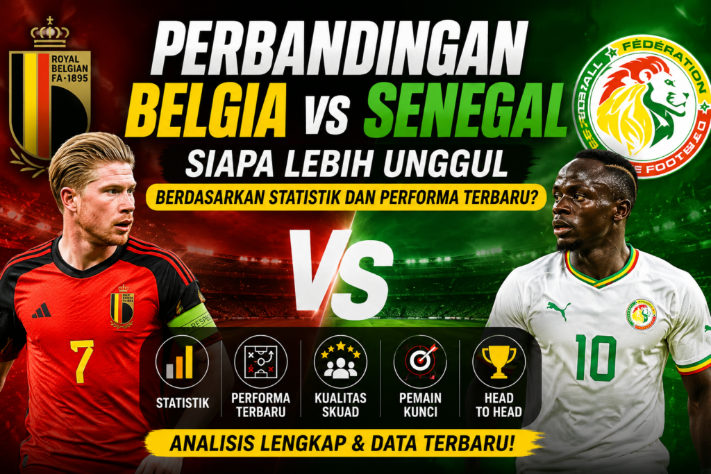 Perbandingan Belgia vs Senegal: Siapa Lebih Unggul Berdasarkan Statistik dan Performa Terbaru?