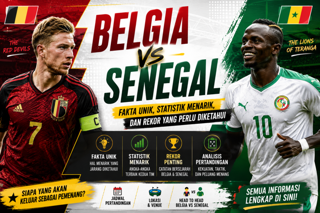 Belgia vs Senegal: Fakta Unik, Statistik Menarik, dan Rekor yang Perlu Diketahui