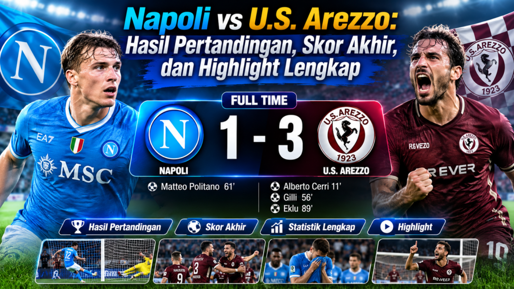 Preview Napoli vs U.S. Arezzo: Jadwal, Prediksi Skor, Susunan Pemain, dan Analisis Pertandingan