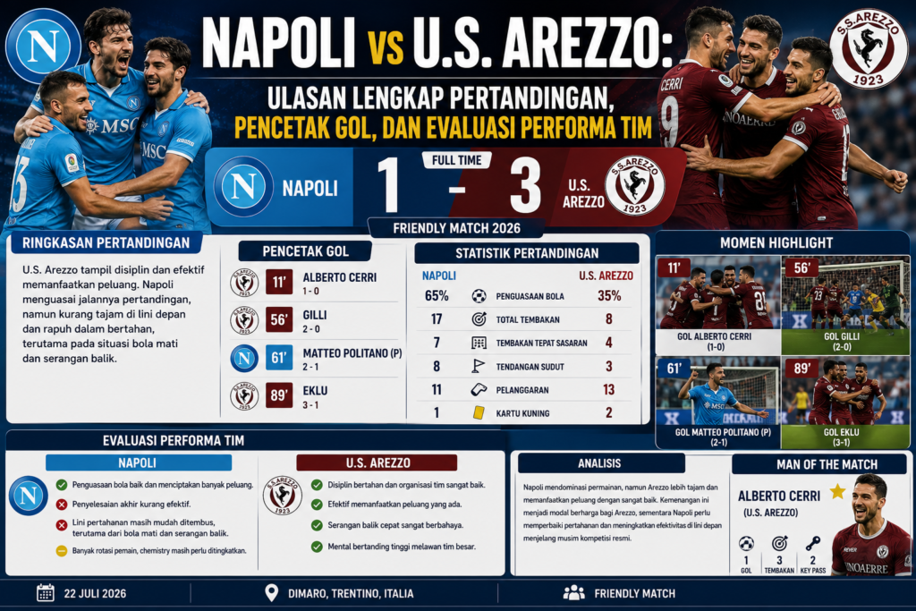 Napoli vs U.S. Arezzo: Ulasan Lengkap Pertandingan, Pencetak Gol, dan Evaluasi Performa Tim