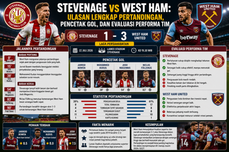 venage vs West Ham: Ulasan Lengkap Pertandingan, Pencetak Gol, dan Evaluasi Performa Tim