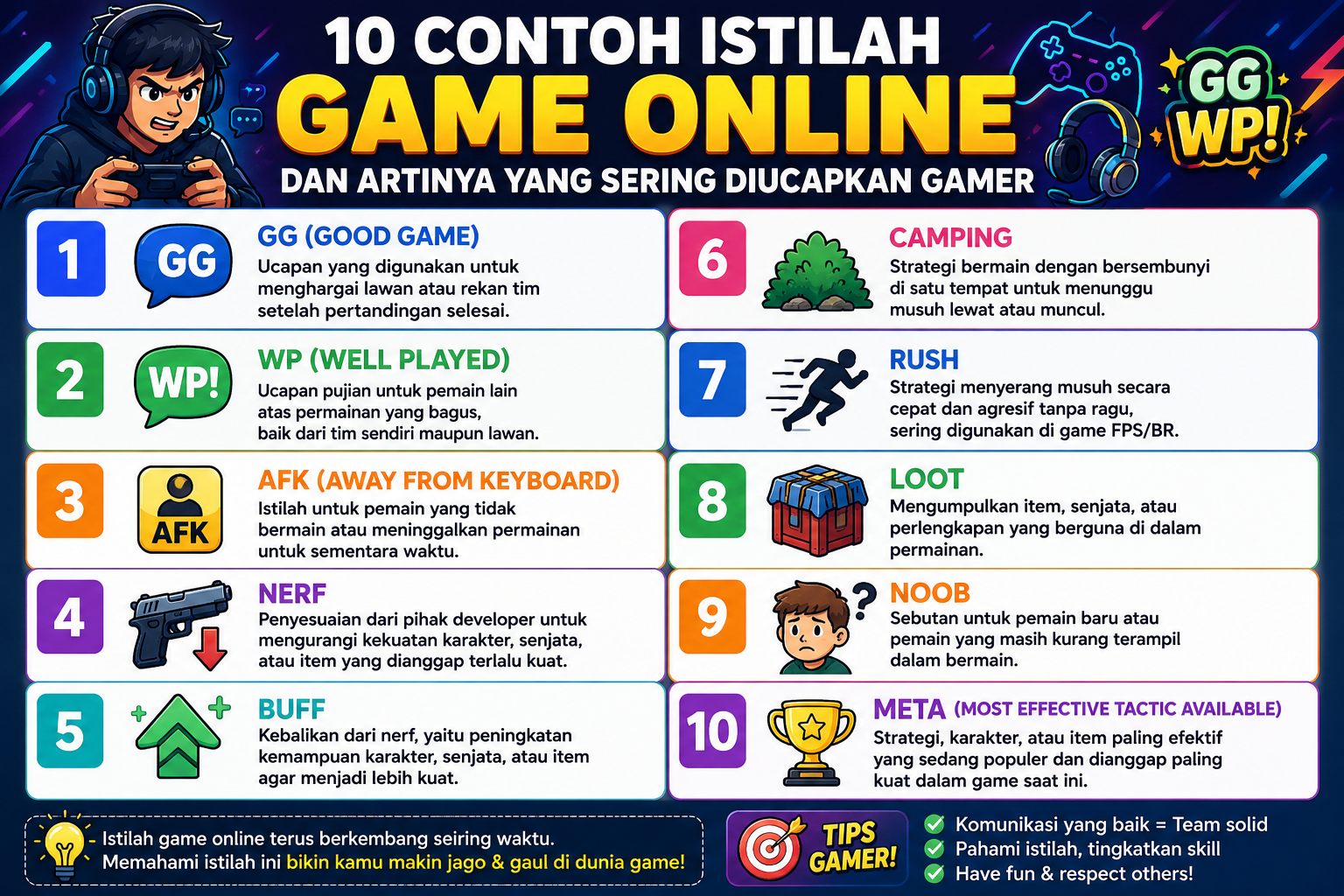 10 Contoh Istilah Game Online dan Artinya yang Sering Diucapkan Gamer