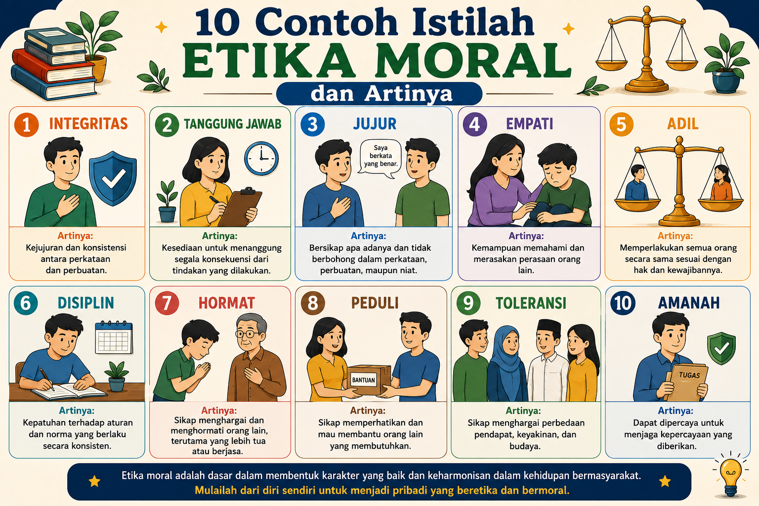 10 Contoh Istilah Etika Moral dan Artinya: Panduan Memahami Nilai-Nilai Moral dalam Kehidupan Sehari-hari