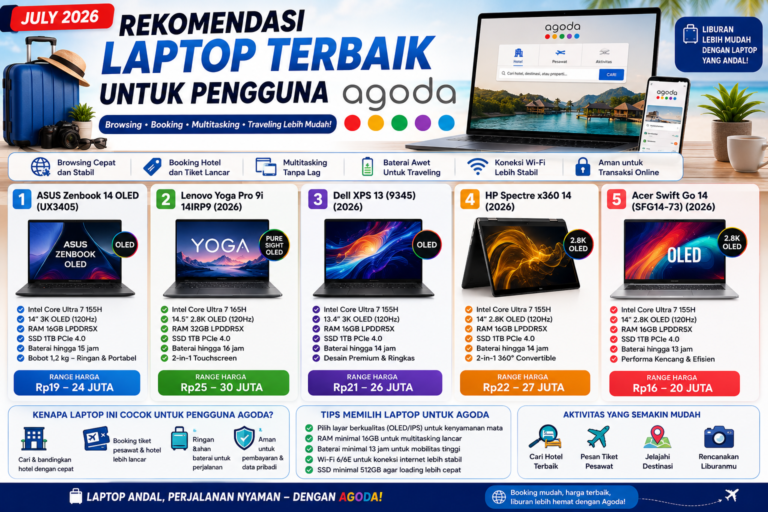 Rekomendasi Laptop Terbaik untuk Pengguna Agoda (Juli 2026)