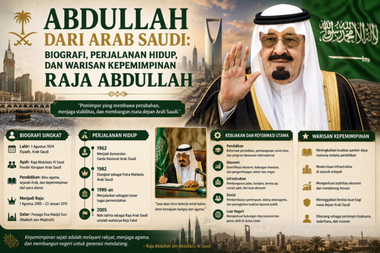 Abdullah dari Arab Saudi: Biografi, Perjalanan Hidup, dan Warisan Kepemimpinan Raja Abdullah