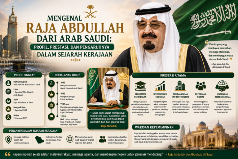 Mengenal Raja Abdullah dari Arab Saudi: Profil, Prestasi, dan Pengaruhnya dalam Sejarah Kerajaan