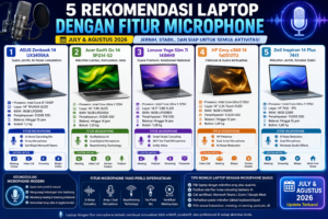 5 Rekomendasi Laptop dengan Microphone Terbaik Edisi Juli & Agustus 2026