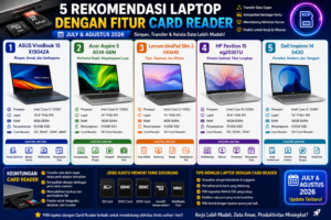 5 Rekomendasi Laptop dengan Fitur Card Reader Terbaik (Juli & Agustus 2026)