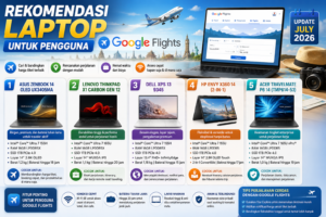 5 Rekomendasi Laptop Terbaik untuk Pengguna Google Flights (Juli 2026)