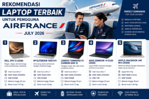 Rekomendasi Laptop Terbaik Edisi Juli 2026: Pilihan Ringan, Awet, dan Ideal untuk Pengguna Air France