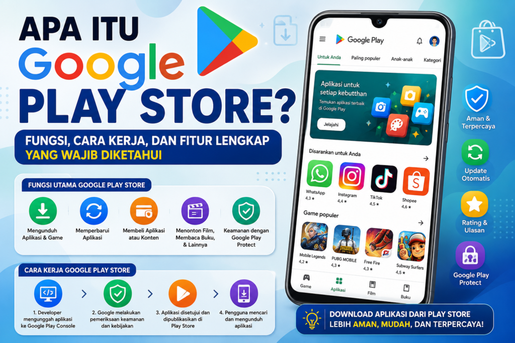 Apa Itu Google Play Store? Fungsi, Cara Kerja, dan Fitur Lengkap yang Wajib Diketahui