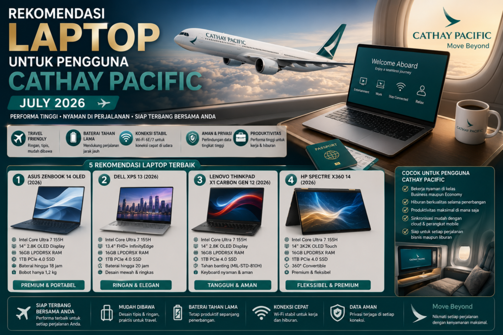 Rekomendasi Laptop Terbaik untuk Pengguna Cathay Pacific (Edisi Juli 2026)