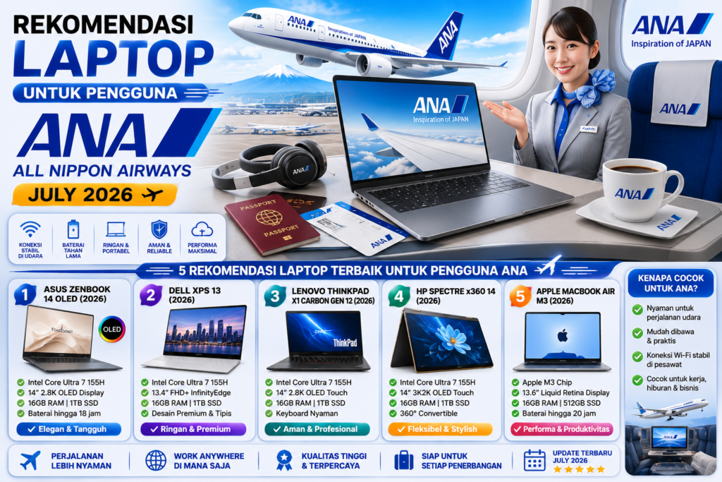 Rekomendasi Laptop Terbaik untuk Pengguna All Nippon Airways (Edisi Juli 2026)