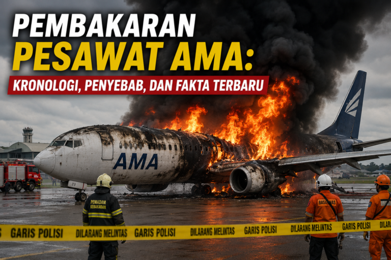 Pembakaran Pesawat AMA: Kronologi Lengkap, Penyebab, dan Fakta Terbaru yang Terungkap